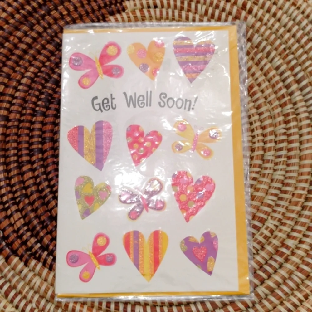 2 Get Well Soon Greeting Cards NEW